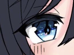 フラッシュの瞳、私は早朝の清廉な湖のイメージで描いてる