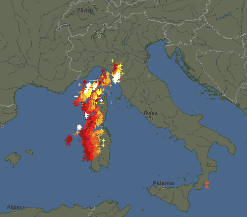 Emergenza24's tweet photo. ADESSO [16.11-23:40] #Italia in corso e previste intense precipitazioni anche temporalesche e forte attività elettrica #fulmini
Dicci dove sei (se nell’area e ADESSO) e la situazione, anche se ok. Grazie.
Informazioni e aggiornamenti: https://t.co/KKs5vVzCEX https://t.co/z9jM71uoSC