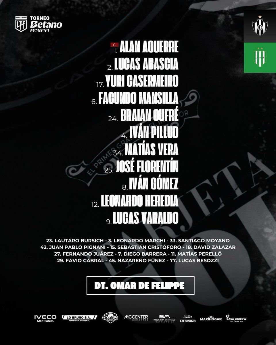 Así forma el ferroviario está noche ☑️

Pack Futbol 2025 🔜🔥 packfutbol.com.ar