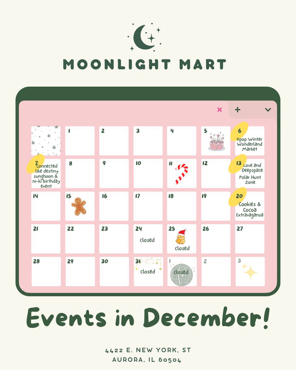 ⭐️December Calendar⭐️