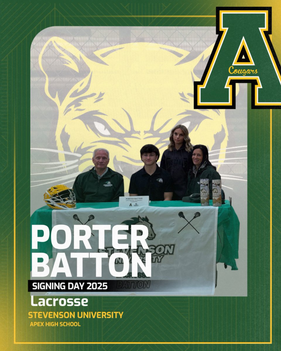Congratulations, Porter! 🥍
<a href="/ApexHighSchool/">Apex High School</a> <a href="/apexhsathletics/">Apex Athletics</a>  <a href="/APEXLAX/">Apex Lacrosse</a>