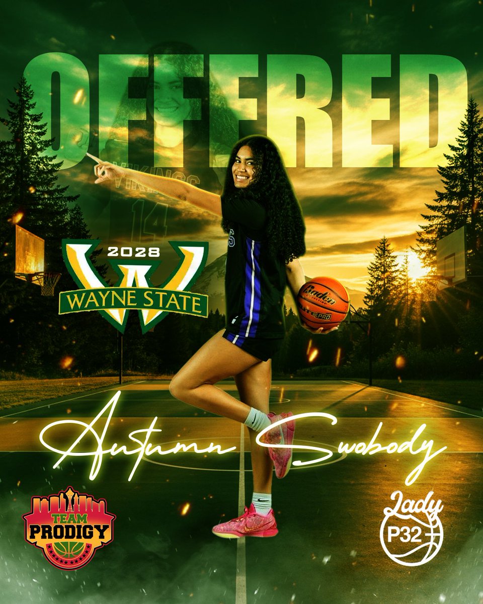 Congrats to 2028 Autumn Swobody for her offer at Wayne State University..