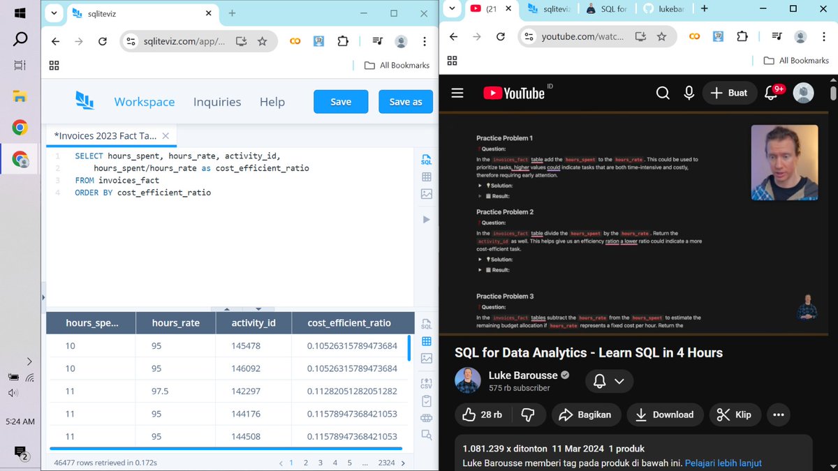 DandiExplore's tweet image. Day 76/100 #100DaysOfCode

I started following this course to deepen my understanding of sql