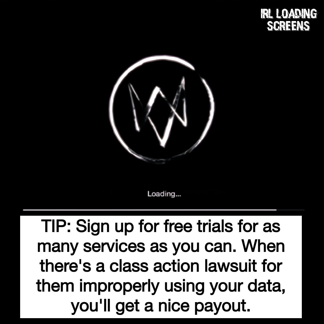 IRLoadingScreen's tweet image. Infinite money glitch. Turned a profit from a free trial of Crunchyroll and broke even using Patreon.