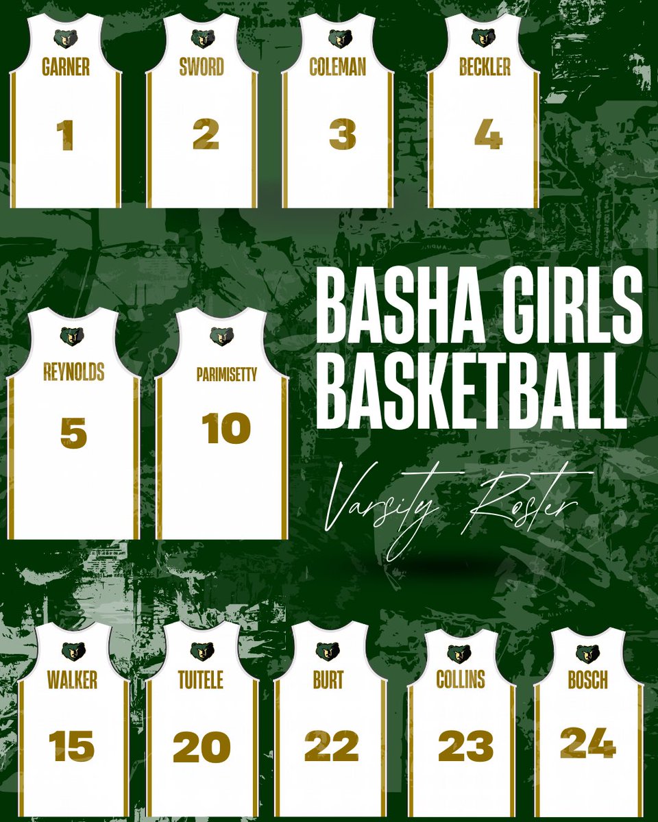 The 2025–2026 varsity squad is set. A strong core of returners and a few new faces hungry to make an impact. The work starts Wednesday as we open at home against the defending 5A back-to-back state champions, Canyon View. Tipoff at 7pm. <a href="/BashaAthletics/">Basha HS Athletics</a> <a href="/bashabearnation/">Basha Bear Nation</a>