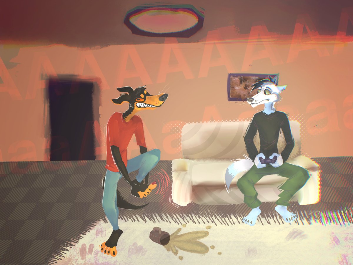 Poor <a href="/NLIJA_art/">NLIJA</a> fragged his toe.
I really like this unique art style!
🎨KotiksPureshkoy on tg