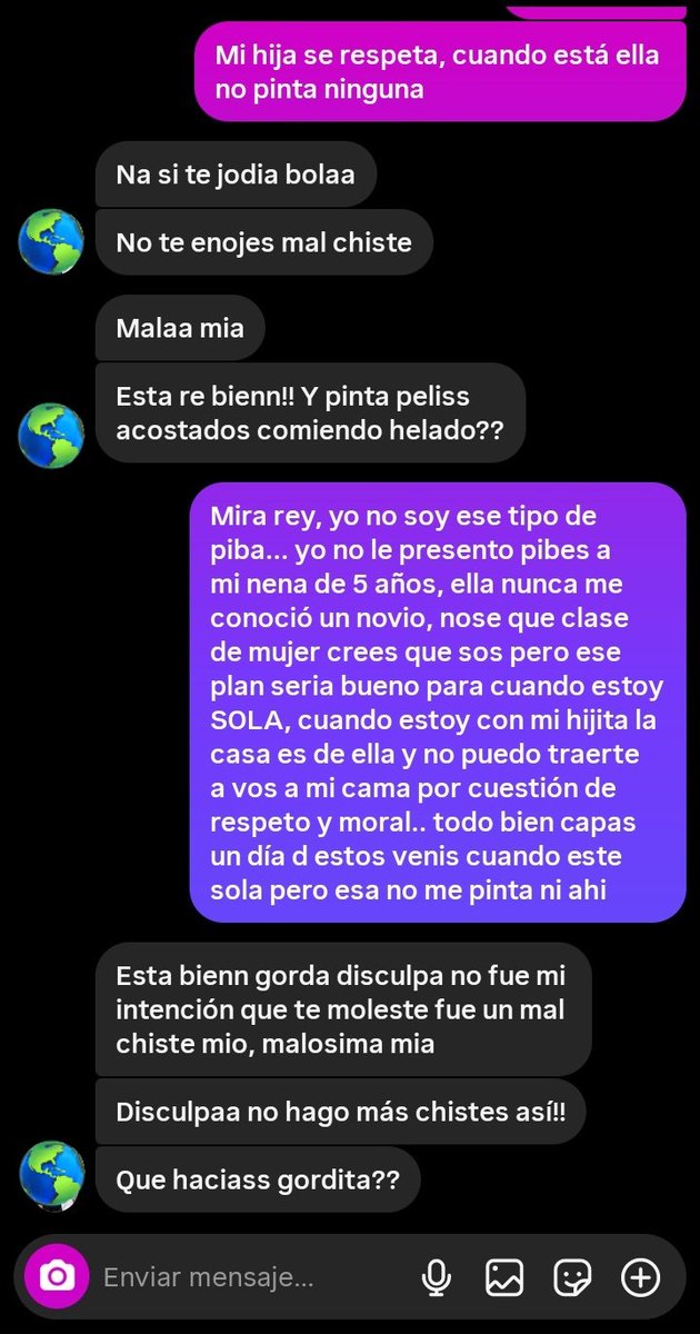 Vengo a dar mi aporte, osea que mierda tienen en la cabeza? Y así de normal te lo dicen están totalmente desconectados de la realidad... Mi fe en el sexo masculino está totalmente perdida