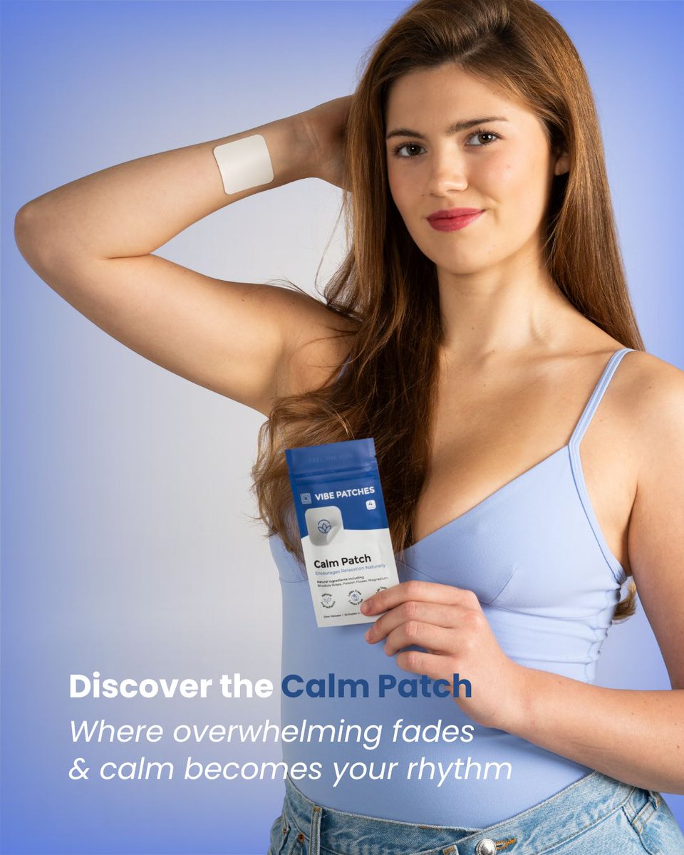 VibePatches's tweet image. When the mind won’t slow down, a little calm can change everything.
The Calm Patch supports a steady, grounded mood. No pills, no drowsiness.

✨ BOGO sale is live site-wide! Peel. Stick. Breathe. ✨ 

#CalmPatch #VitaminPatch #VibePatches #WearableWellness