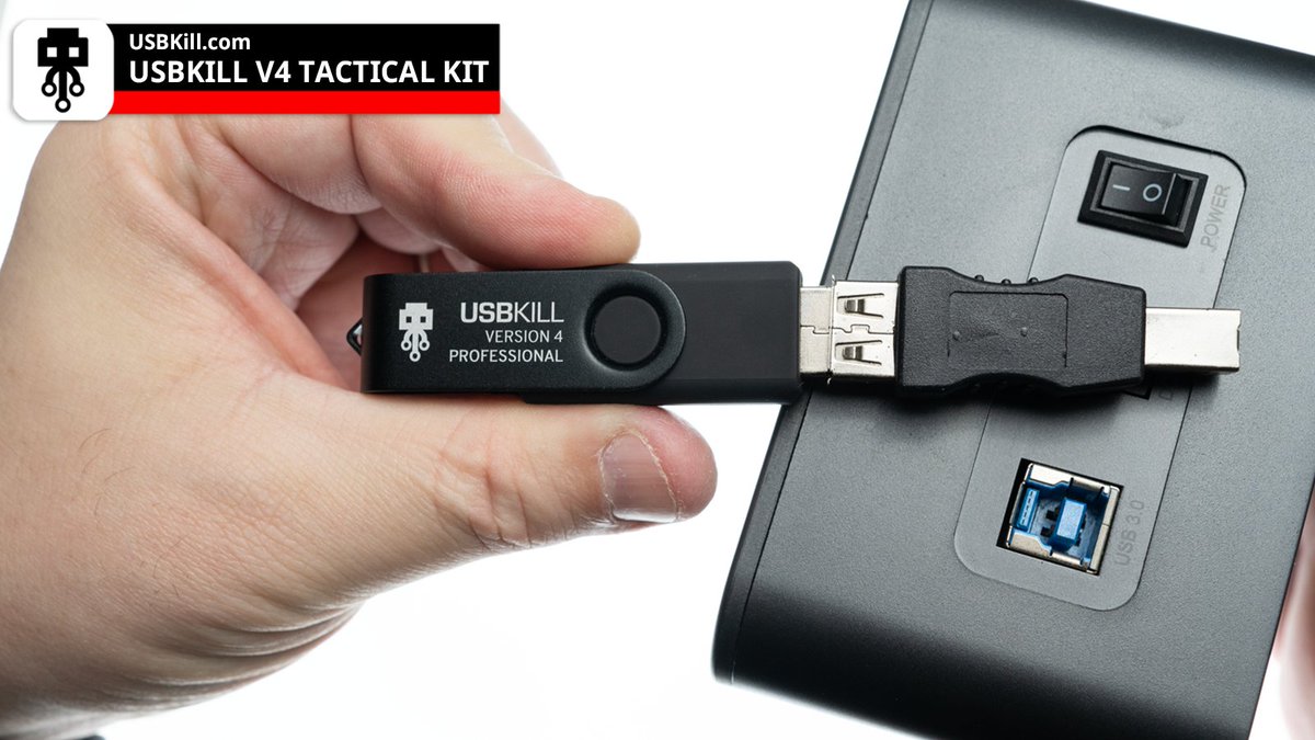 USBKill's tweet image. 🛠️ USBKill V4 Tactical Kit: The essential tool for pros, featuring advanced adapters like USB-B Male. 🌐 l.usbkill.com/jMEXe 
#HardwareTesting #USBKillV4 #USBKill #Pentesting #infosec #security #RedTeam