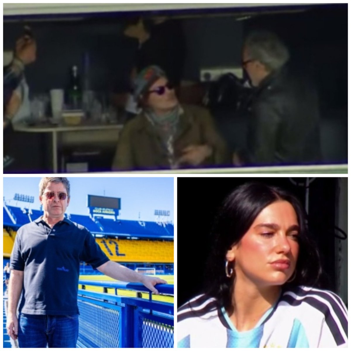 En una semana pasaron por la Bombonera Dua Lipa (partido), Noel Gallagher (visita) y Johnny Deep (partido)