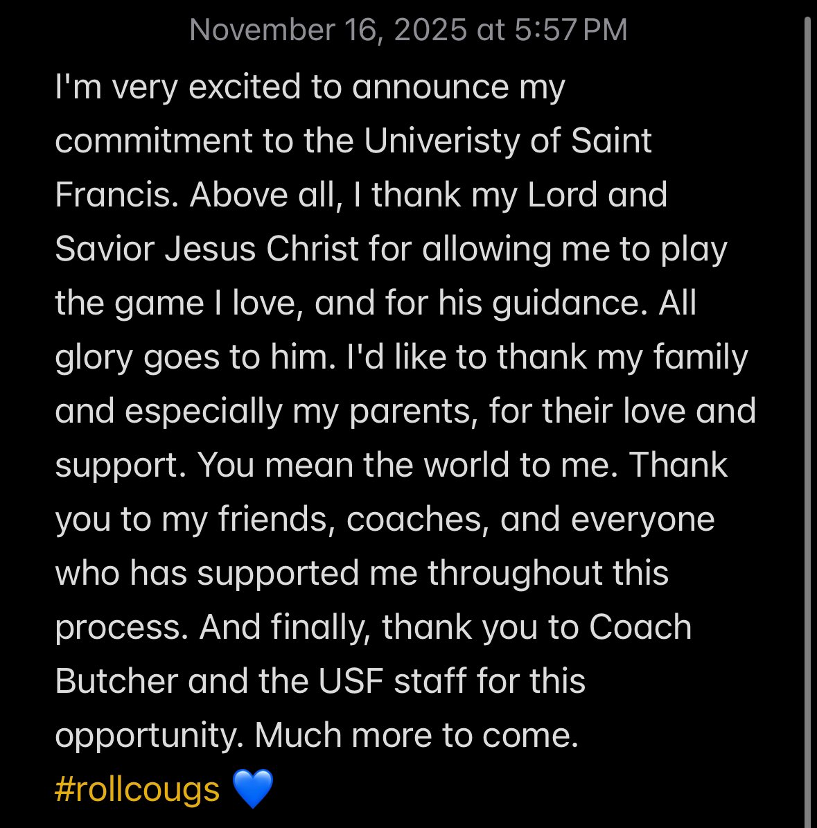 dpitts2026's tweet image. #committed 💙