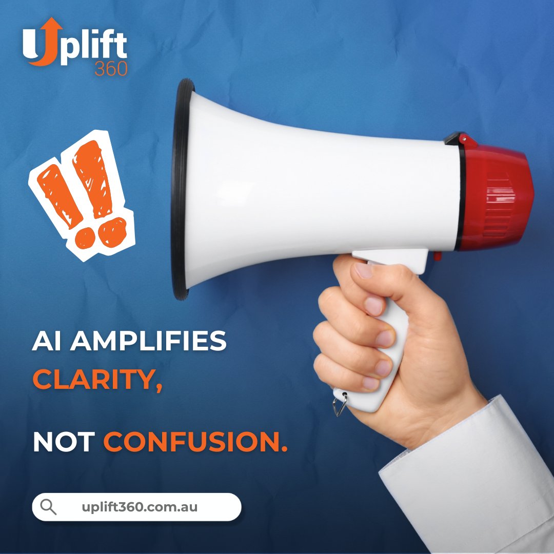 Uplift_360's tweet image. AI amplifies what’s already there. Clear intent scales. Messy intent gets exposed. How clear is your message?
#AIstrategy #brandtrust #contentdesign #futureofwork #aileadership