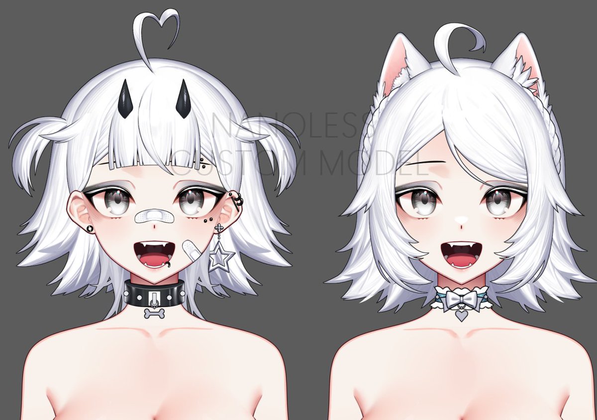 Nanoless_'s tweet image. Something similar but in different styles.. or something like that. I'm finally almost finishing hair and starting accessories on the customizable model!