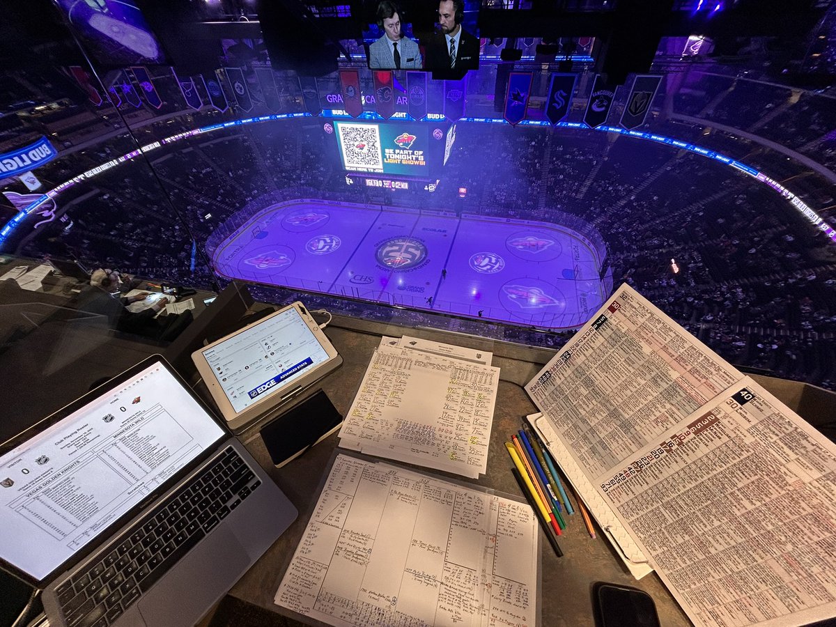 From St. Paul, it’s a rematch of last season’s First Round — a Vegas win in six games.

Both the Knights (8-4-5) and Wild (8-7-4) won yesterday. Hutton draws in for the injured Lauzon. Carl Lindbom starts vs. Filip Gustavsson.

Join <a href="/garylawless/">gary lawless</a> and me on <a href="/FoxSportsLV/">FOX Sports Las Vegas</a> 98.9 FM /