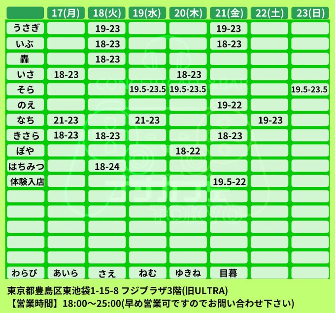 コンカフェTOKYOのツイート