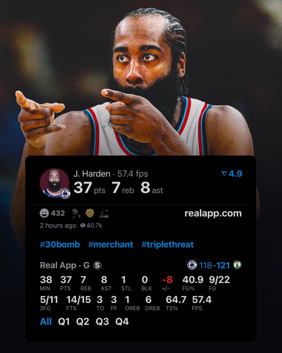 LegionHoops's tweet photo. JAMES HARDEN TODAY:
37 POINTS
8 ASSISTS
7 REBOUNDS
HELP WANTED. (via @realapp) https://t.co/6nQpWU6b45
