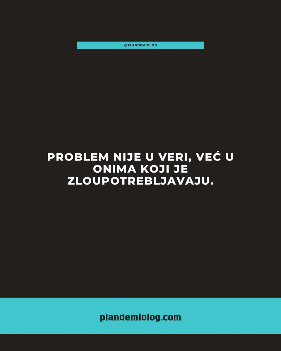 plandemiologX's tweet image. Problem nije u veri, već u onima koji je zloupotrebljavaju.
#plandemiolog #plandemix #bog