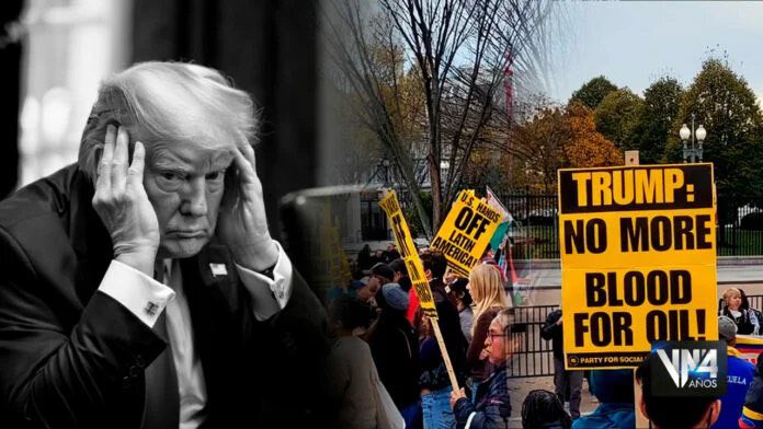 Caro03805319's tweet photo. #Noticias 🇺🇸 Multitud frente a Casa Blanca: “¡Dinero para la gente, no para maquinaria bélica!”. Denuncian desvío de fondos sociales para financiar ejército imperialista que amenaza soberanía venezolana. Trump busca guerra por petróleo. #ManosFueraDeVenezuela #ProtestaPopular #NoALaGuerraPorPetroleo #Soberanía #NoALaGuerraCognitiva