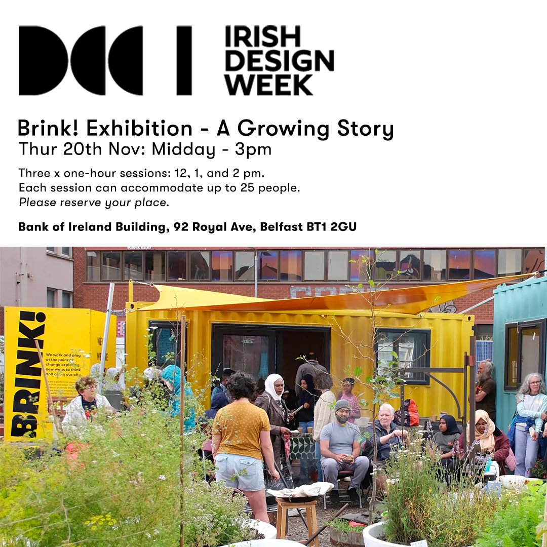 playthinkbrink's tweet image. Join us for A Growing Story exhibition launch — part of #IrishDesignWeek 
Thurs 20 Nov, 12–3pm, Belfast Stories.
Limited spaces so please reserve: visitbelfast.ticketsolve.com/ticketbooth/sh…
#IDW25 #PlayThinkBrink #BelfastStories #AGrowingStory