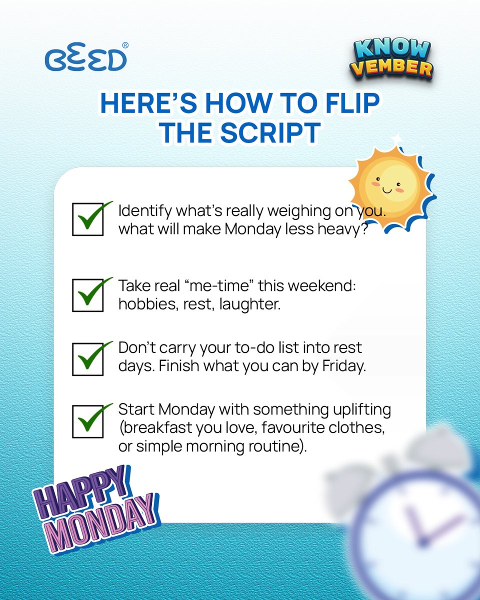 BeBeedtheworld's tweet image. ✨ A bit of planning, a dose of self-care, or even a small win can turn Monday into a fresh start instead of a heavy hurdle.

🔗Find out more at beed.world
#EdTech #LMS #EdTechSolutions #LearningUnlocked