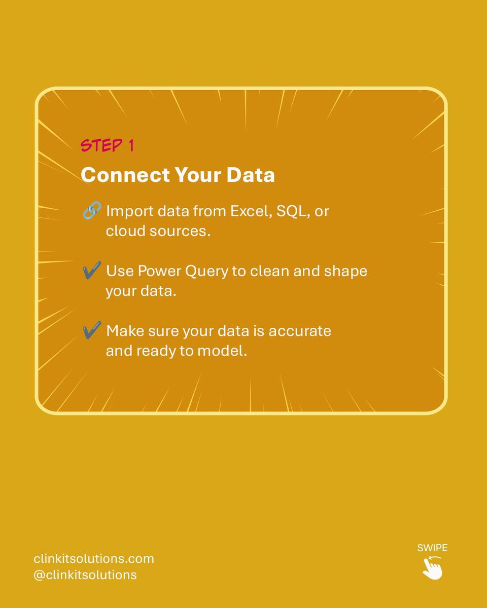 ClinkITph's tweet image. Turning raw data into powerful insights is easier than you think! 💡 Follow our simple steps for building your first Power BI Dashboard: Connect ➡️ Model ➡️ Design.

Build smarter dashboards that drive real impact. Clink with Us! 

#PowerBI #ClinkITSolutions #DataVisualizations