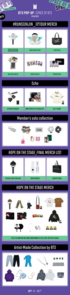 BTS POP-UP : SPACE OF BTS in BUFORD 📢MERCH LIST 🗓️2025.11.21