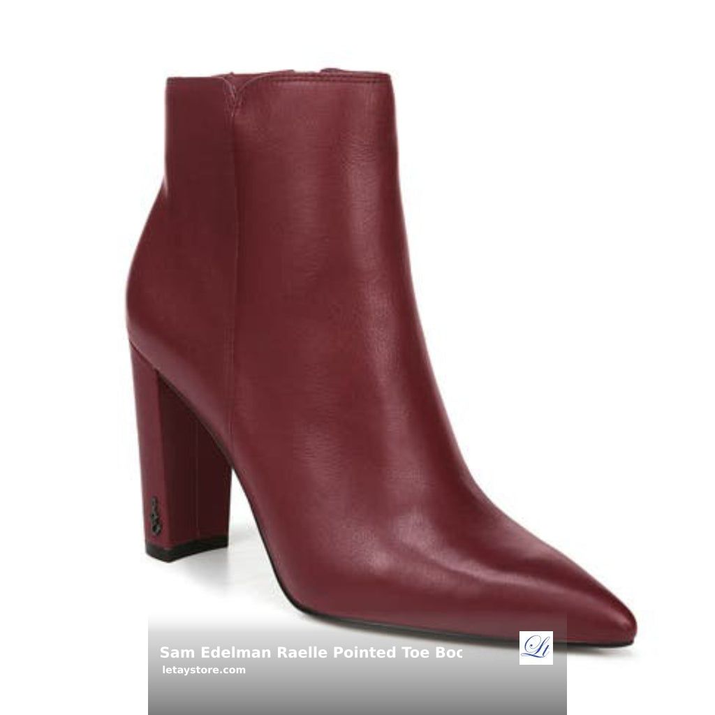 Step up your style game with the Sam Edelman Raelle Pointed Toe Bootie in Cabernet 🍷 The ultimate versatile bootie with a chic block heel &amp; sleek leather finish. Perfect for any outfit! 🖤 Grab your pair for just $120! #Booties #Boots #Shoes shortlink.store/y3ifkwuuv3q4