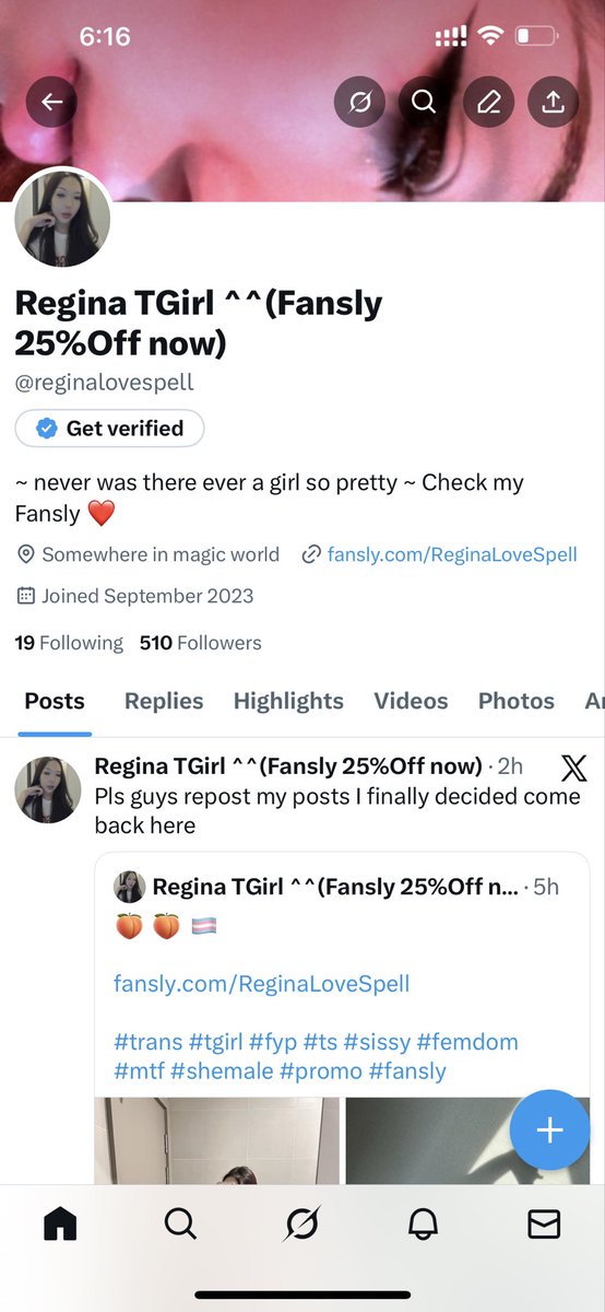 Regina TGirl ^^(Fansly 25%Off now) tweet media