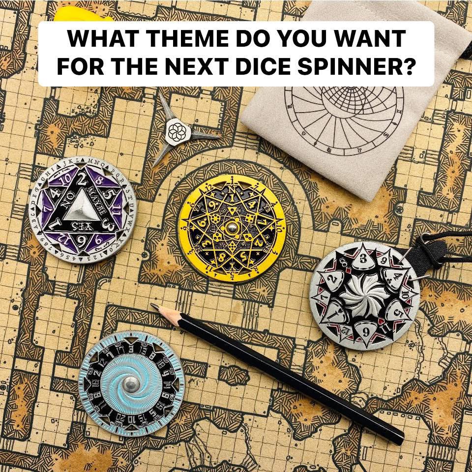 ex1stgames's tweet image. 🎲
Cosmic CoinSides は資金調達に成功し、今も支援を受け付けています。#kickstarter で「CoinSides」と検索してください。
この #dice #spinner は、かっこいい #trpg ダイスの４作目です。つぎに何を作ってほしいですか？VS
