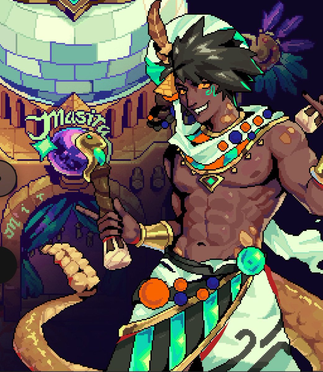 Saahir Khaleel 🐍
Magic: Zephra
Origin: Vassir
House: Lyrea
Favourite: Cool mints

“I read people too easily, ya rouhi. One breath, one shift in the air, and I know their rhythm. Doesn’t mean I won’t tesssst it a little.” —Saahir Khaleel 🌟

#gamedev #rpg