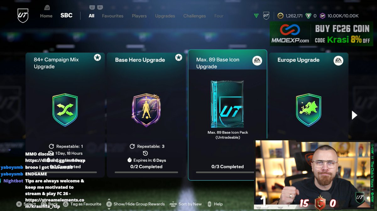 I can't do a ps5 wl tonight when there is an icon pack + insane new evos for the RTG! #fc26 
Join me now ---> twitch.tv/krasififa_