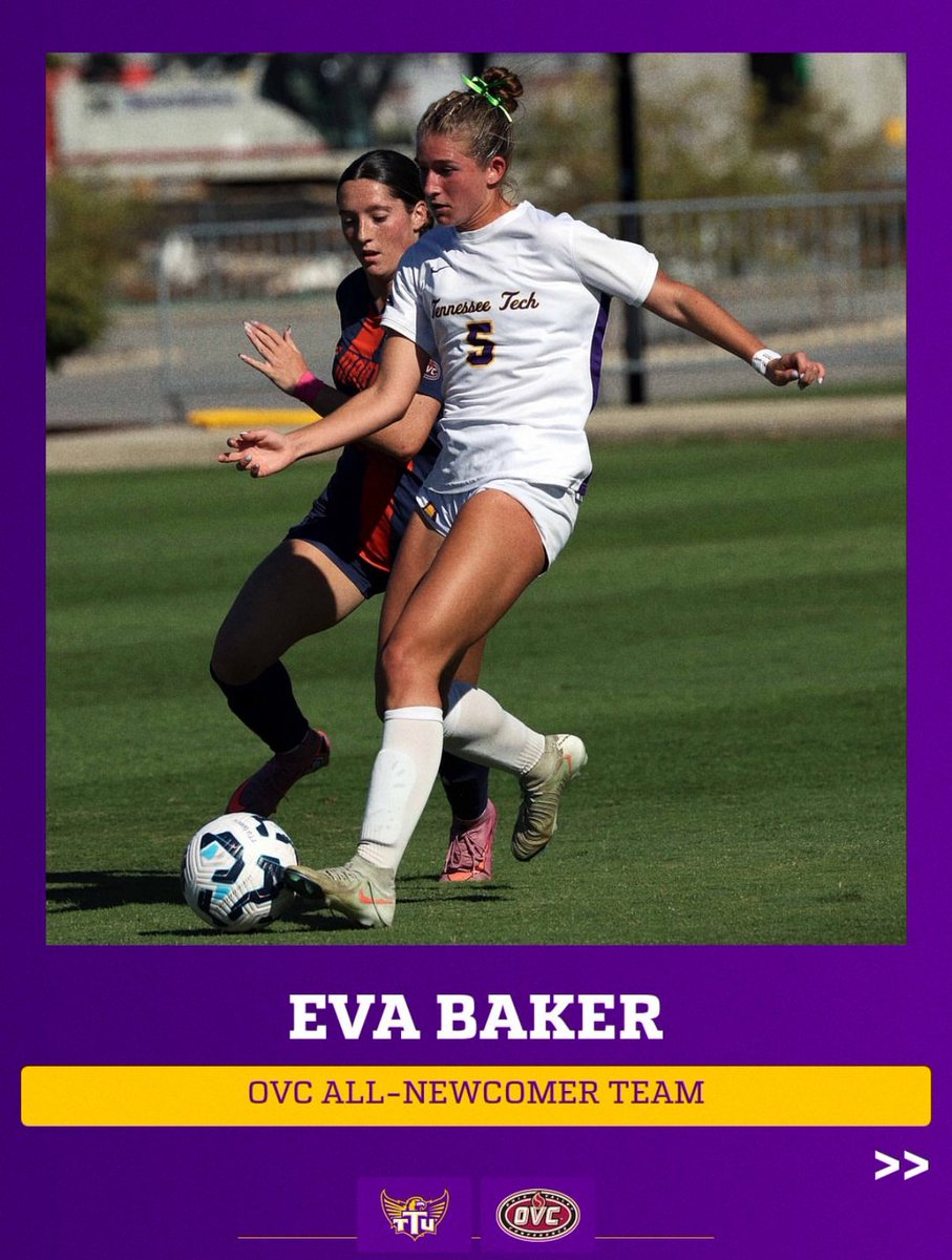 EvaBaker07's tweet photo. Tennessee Tech freshman year stats:
✅ OVC Conference Champs
✅OVC Tournament Champs
✅ AQ NCAA Tournament 
✅ OVC All-Newcomer Team 
✅ 712 Minutes Played
✅ 22 Game Appearances 
Proud of this team and thankful for our coaching staff! @CoreyBoyd @NCAAWomenSoccer 
@TTUSoccer https://t.co/dJ0hP4yCwj