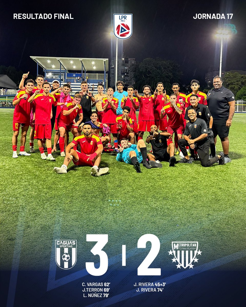 LigaPuertoRico's tweet photo. Caguas sorprende a Metropolitan y en un juego cerrado le gana por la mínima diferencia. 🤯

Jornada 15 🔵

#LPRPRO #PuertoRico https://t.co/NiM8rSQXeN