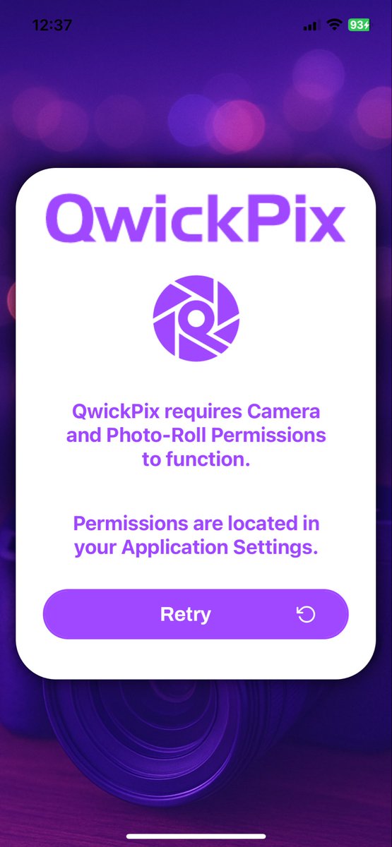 IntoCode's tweet image. Spent far too much time today working on my permissions page for my @reactnative app @Qwick_Pix. The page almost no one will see 😂
