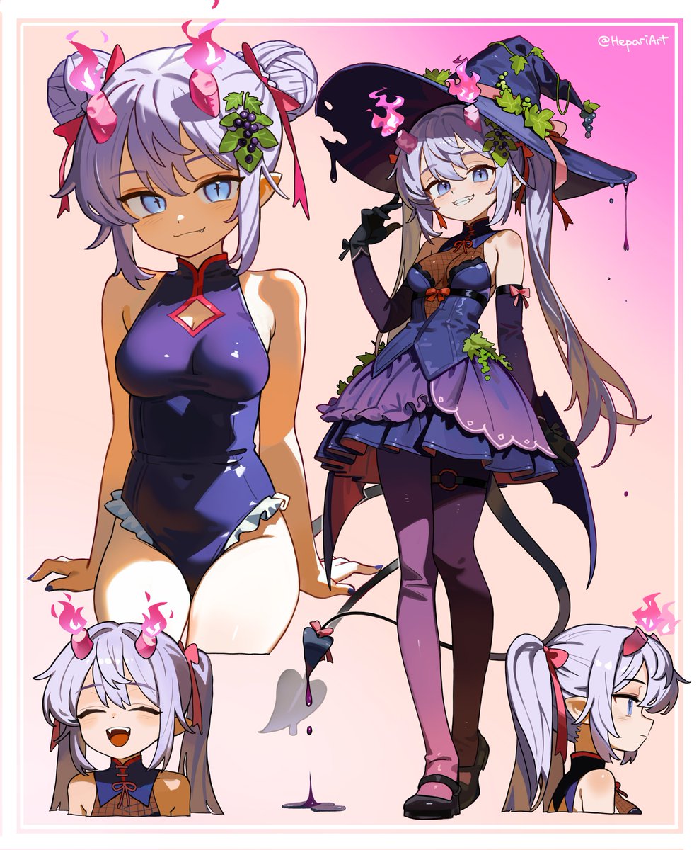 ⟦Character Design⟧
🎨Pinoa the Grape Witch! 🍇🧙🪄