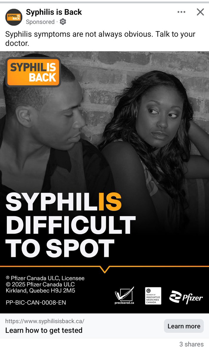 Love this new ad campaign. Oh, you thought syphilis was over?