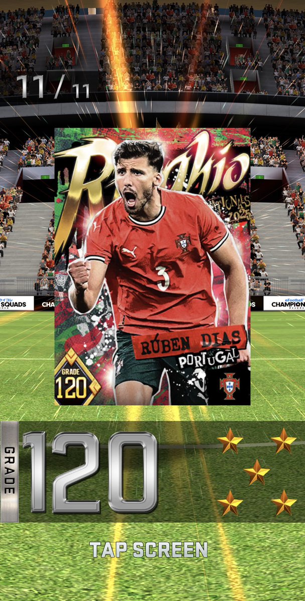 リンギオガチャ⚽️ 3ケリ目 金旗 小TAP ルベン ディアス✨ めっちゃ