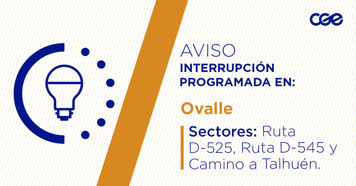 CGE_Clientes's tweet image. Para mejorar la calidad del suministro de nuestros clientes de #Ovalle, este lunes, entre 09:00 y 13:00 horas, se realizará una #InterrupciónProgramada (sectores en la imagen 👇) debido a trabajos de mejoras. Recuerda desconectar tus artefactos 🔌