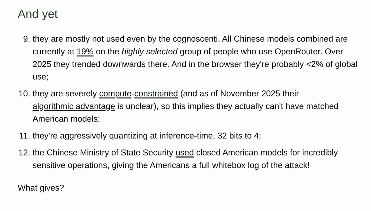 I tire of being confused at the state of Chinese LLMs. Supposedly frontier performance, supposedly huge shadow adoption, all under massive compute constraints. So I went digging