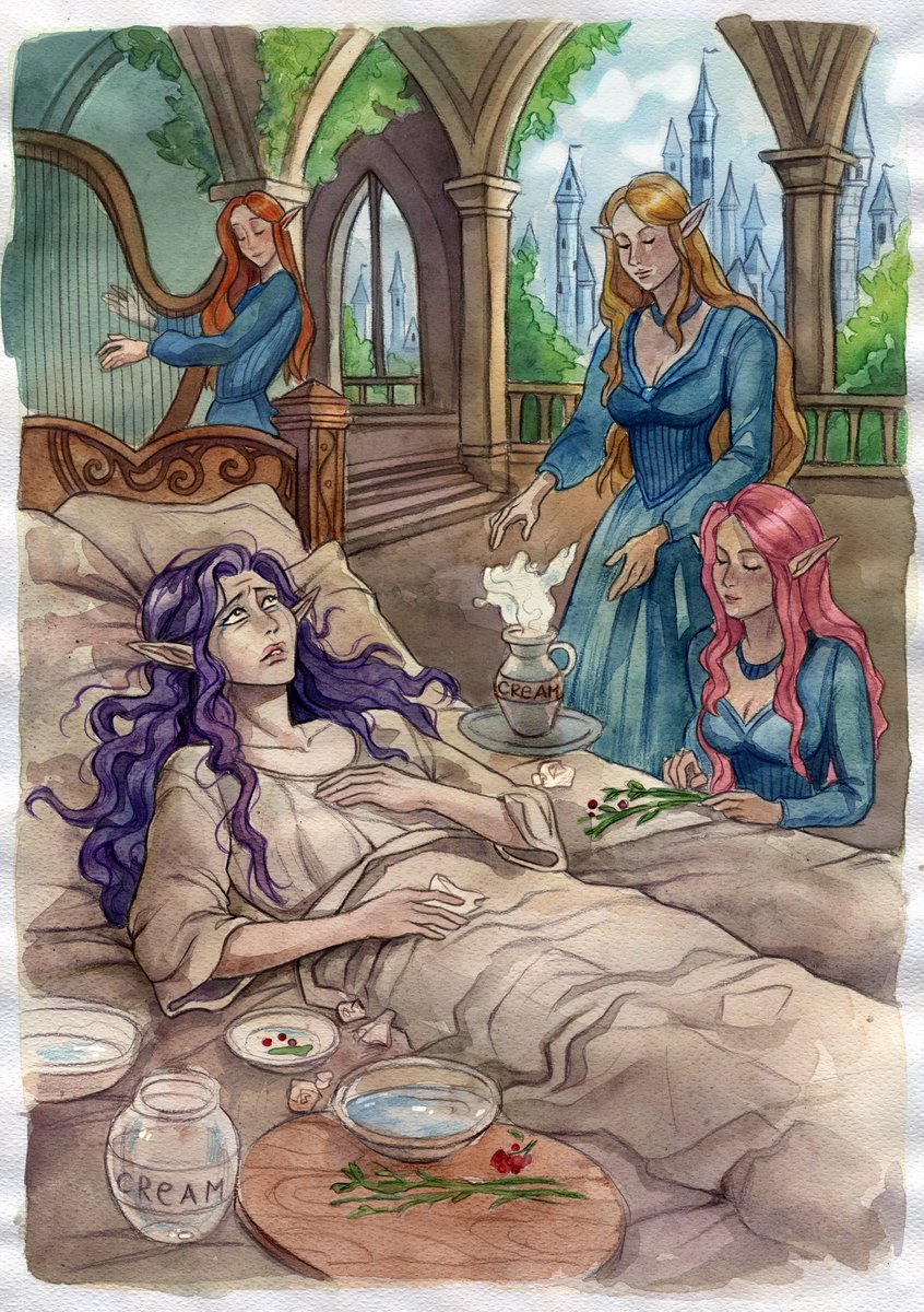 one more fantasy watercolor art🤓