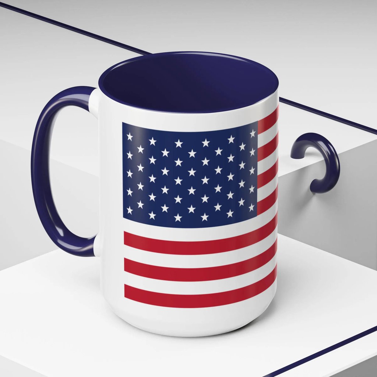 Stars and Stripes Coffee Mug, American Flag Ceramic Cup, by MaxAssociates $22.00-$23.00
#USA #AmericaFirst #Trump 
25% off sale and free shipping in the USA!!
 etsy.me/45uhLQ8 via <a href="/Etsy/">Etsy</a>