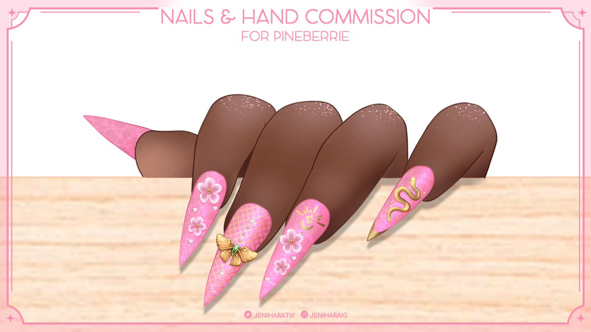 JeniharaTw's tweet photo. Nail design for @Pineberriee ! tysm!🩷
Coms are open
#vgenopen #vgencomm #vtuber https://t.co/tBkjcfQET9