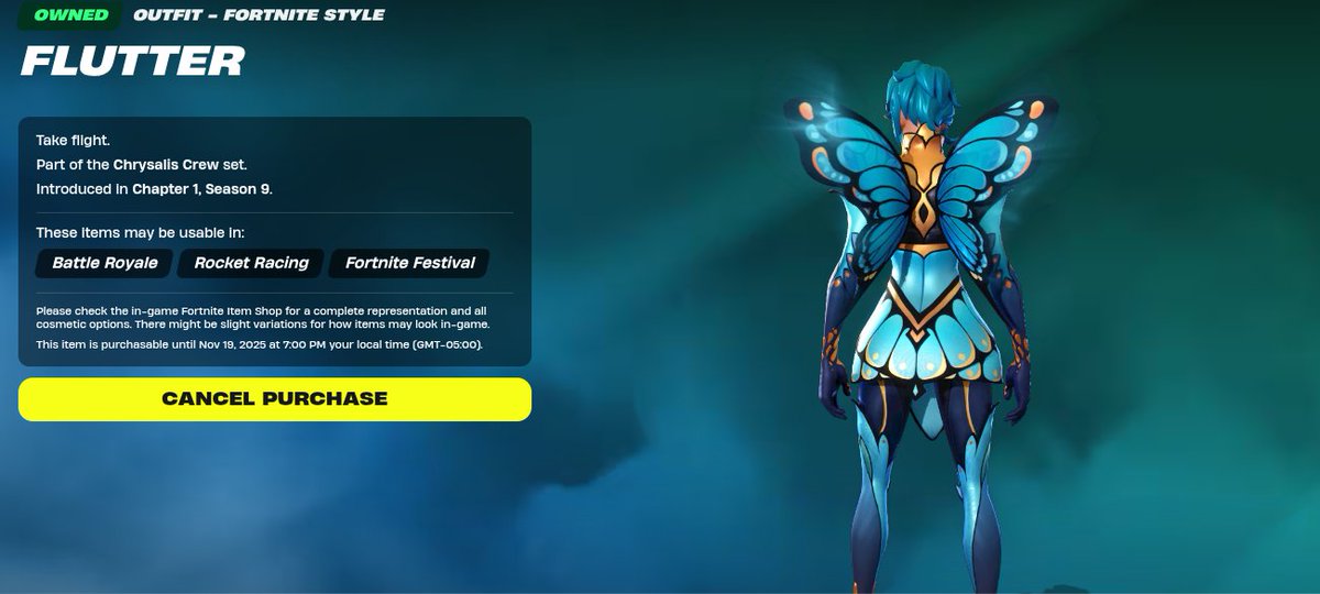 loveelivvii's tweet image. Used @krch852 &apos;s code to but Flutter ! I love her backbling so I had to buy her LMAO.