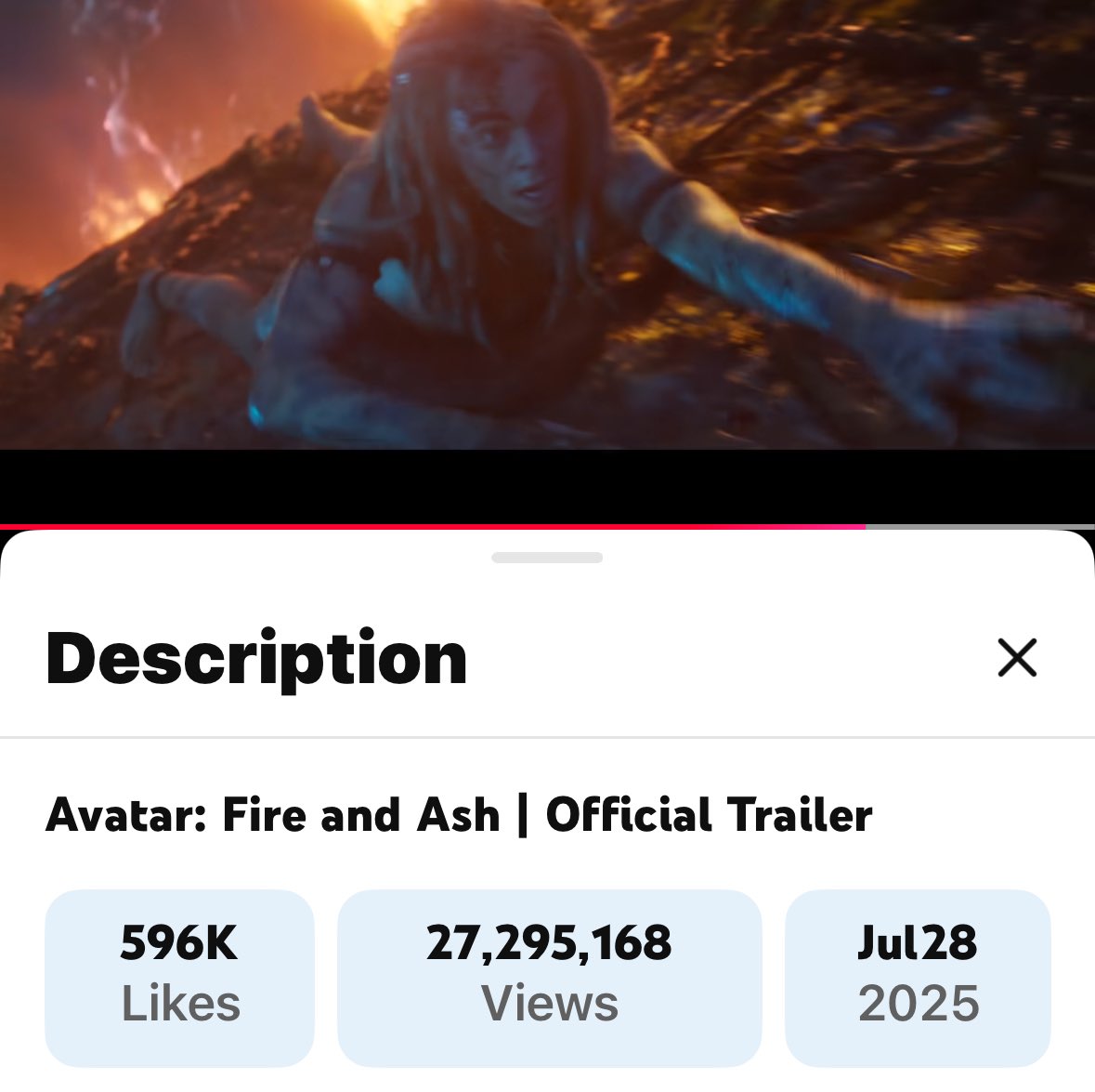Seems Avatar Fire And Ash is Struggling in the Views Count in The Trailer Side of things

Five Nights At Freddy’s 2 has Officially beaten Both Avatar Trailers Dominating and becoming the Most Popular December Film in Trailers Ever 

Teaser and Trailer Higher