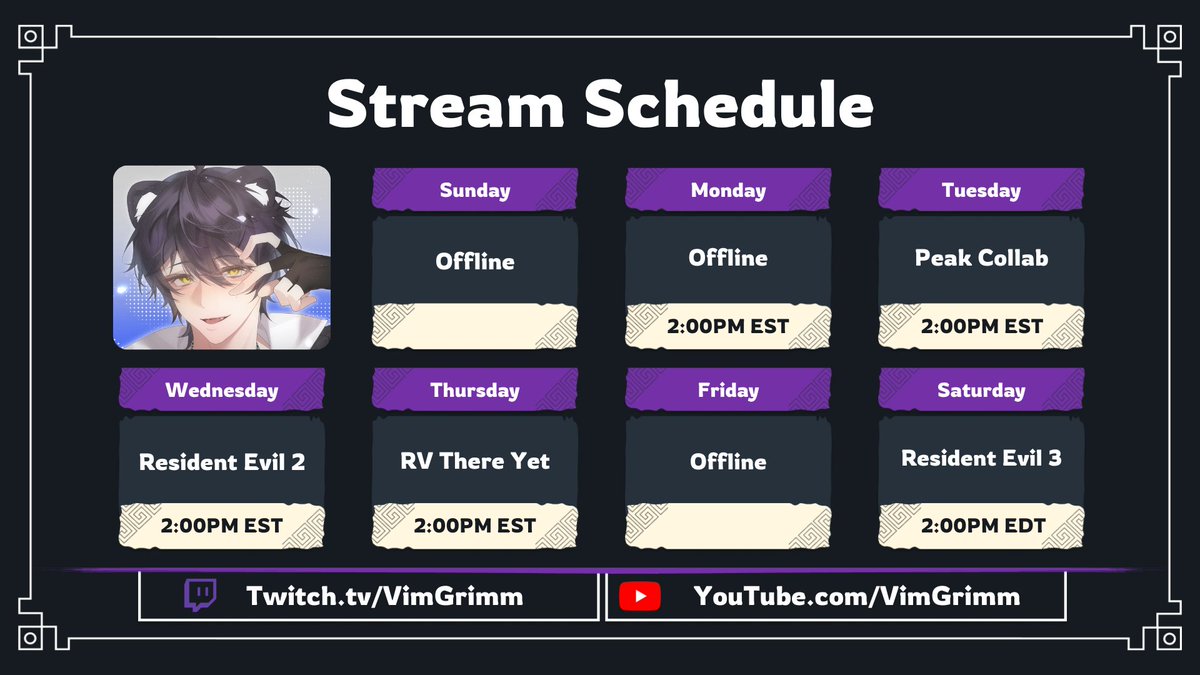 This weeks schedule! Pray for me I have exams 🥲