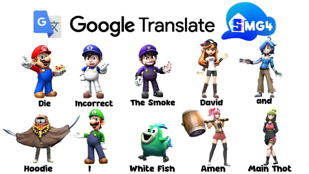 This is what happens when you run the names of SMG4 characters in