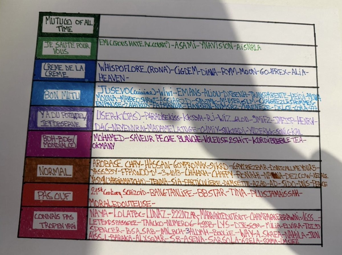 ynavision's tweet image. tierlist r1deperso (jugez pas son écriture ni la présentation ok il a ft des efforts)