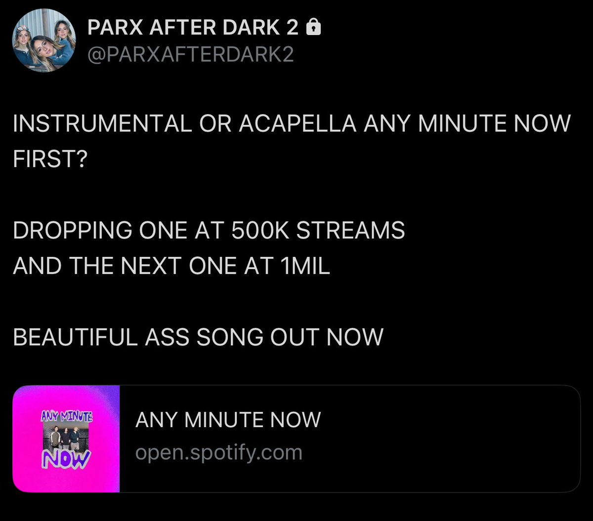 🚨 Stream it up!

🔗:  open.spotify.com/playlist/5ba8r…