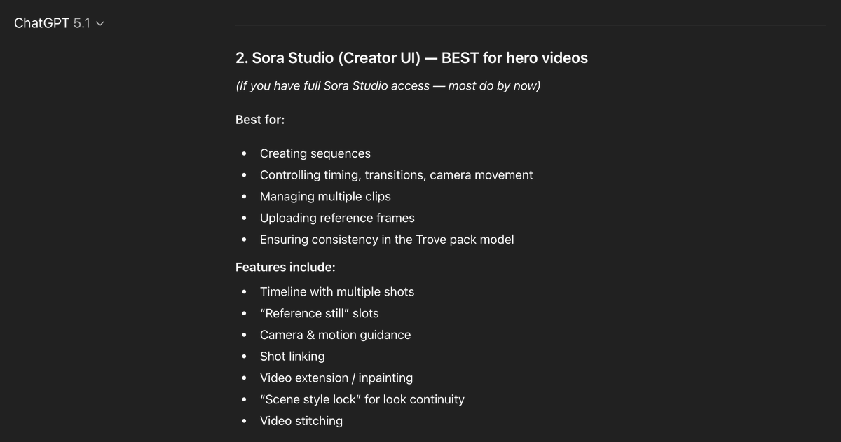 is chatgpt hallucinating "Sora Studio" or does it know something we don't..