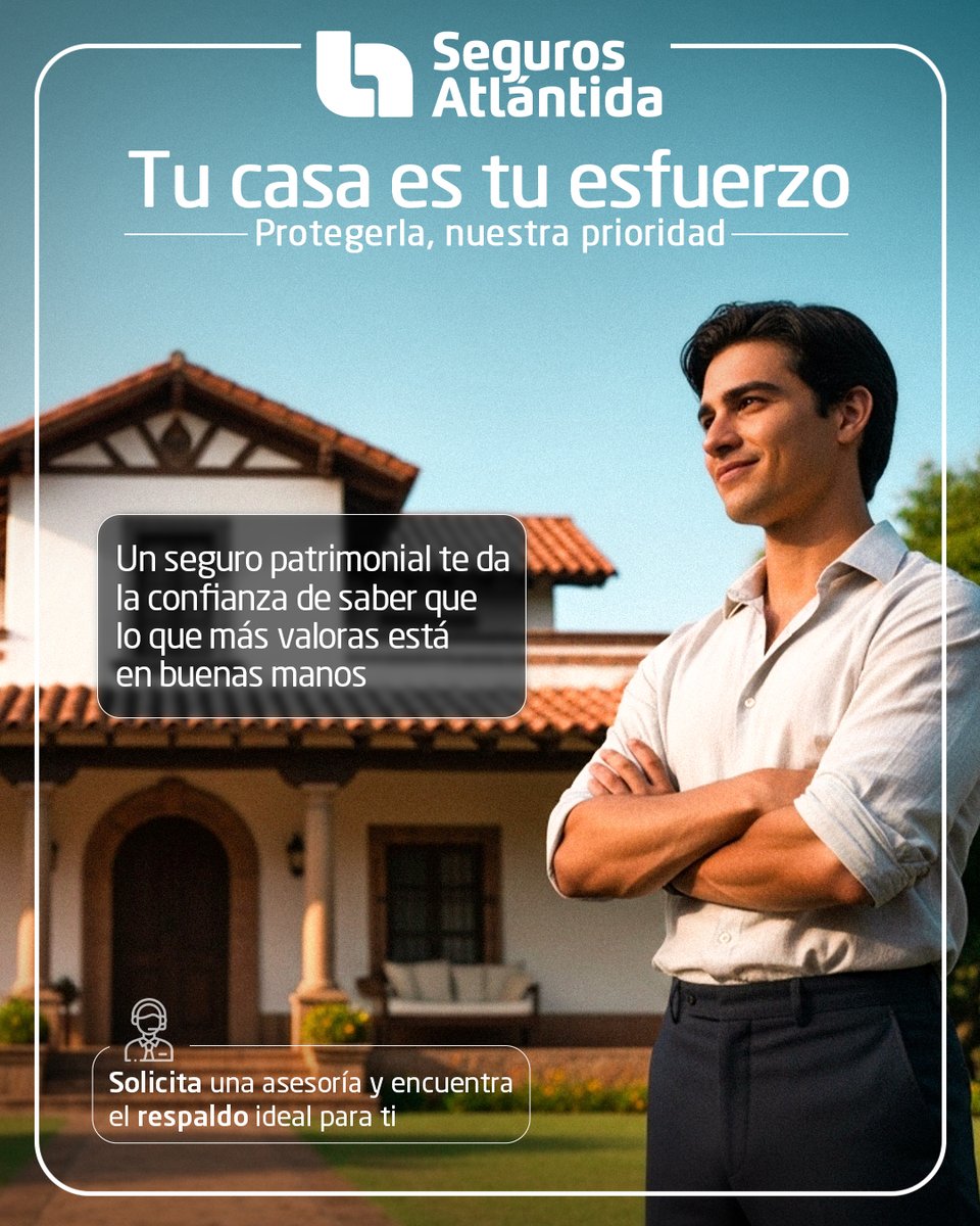 Tu casa no es solo una propiedad, es el resultado de años de esfuerzo.

Con un seguro patrimonial, cuentas con respaldo para proteger lo que más valoras.

Solicita una asesoría y encuentra la protección ideal para ti 👉 segurosatlantida.com/40-aniversario/

#SegurosAtlántida #SegurosALaObra
